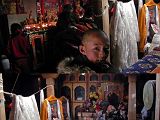 32 Pilgrims In The Assembly Hall Of Dirapuk Gompa On Mount Kailash Outer Kora Pilgrims walk reverently around the assembly hall of Dirapuk Gompa.